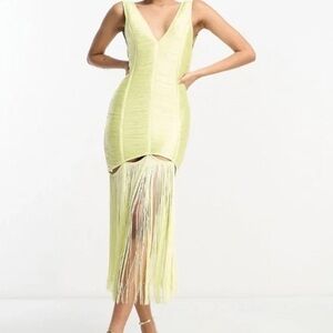 ASOS Fringe Dress Midi